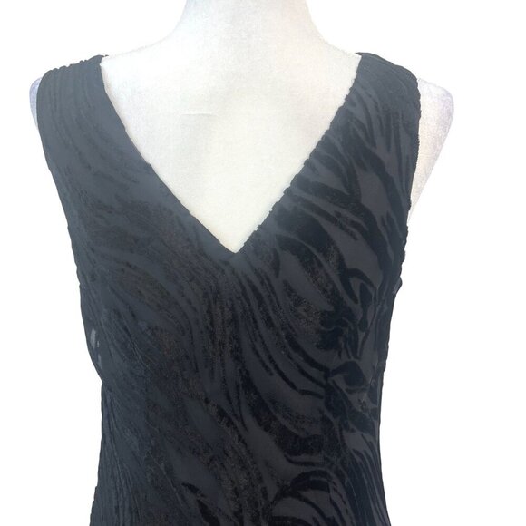 Joseph Ribkoff Creations Vintage Evening Dress Velvet Detail Midi Size MED - Picture 5 of 8